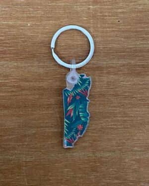 Belize Map Keychain