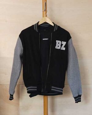 BZ Varsity Jacket Gray/Black Zip